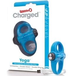 SCREAMING O - RECHARGEABLE VIBRATING RING YOGA BLUE 2